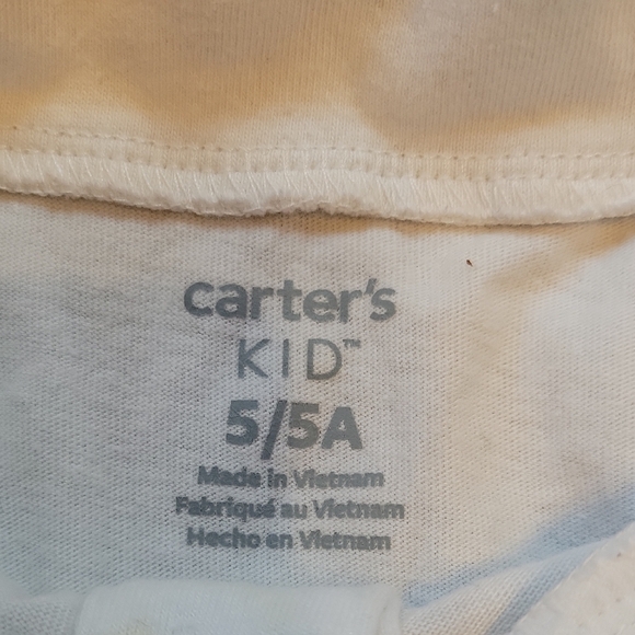 Carter's Colorful Striped Polo Shirt - White, Pink, Yellow Size 5T - Picture 2 of 7